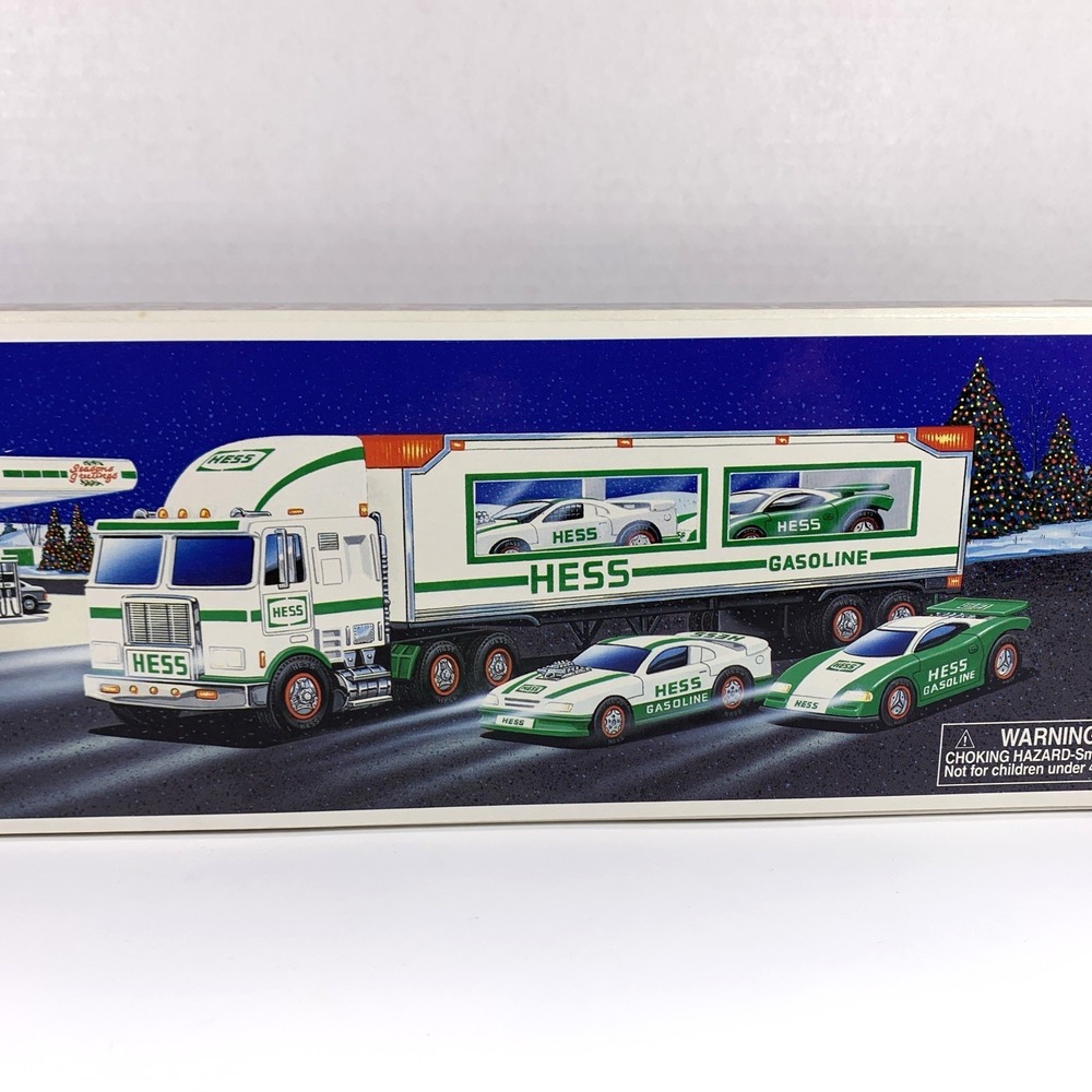 RARE Vintage 1997 HESS Toy Truck and Racers - NEW In Original Box